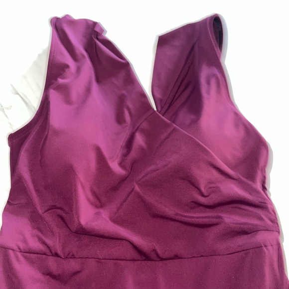 Lands end one piece swim dress new nwt dress bathing suit 10 drape - Picture 3 of 5